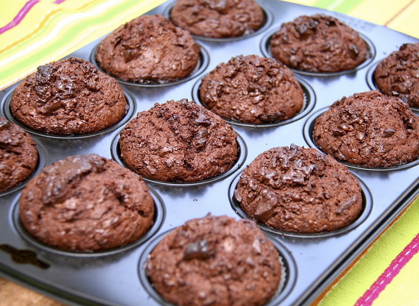 Muffin de Chocolate e geleia Valmar de morango